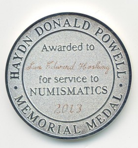 HDP Memorial Medal Jan Hosking 2013